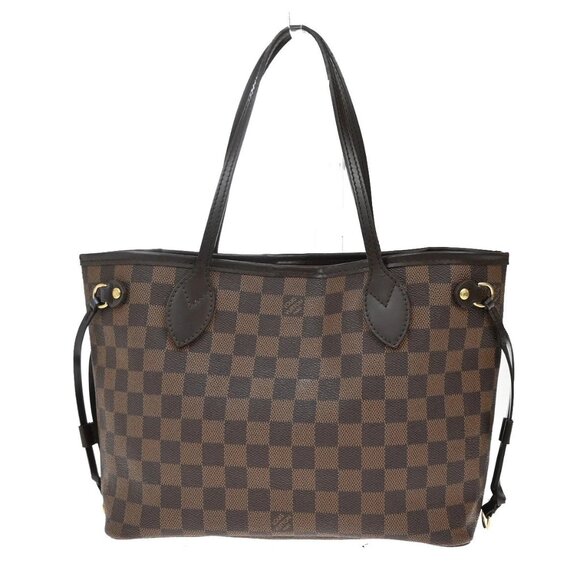 LOUIS VUITTON Neverfull PM Shoulder Tote Bag Damier Leather Brown N51109 14KB393 - Picture 1 of 16